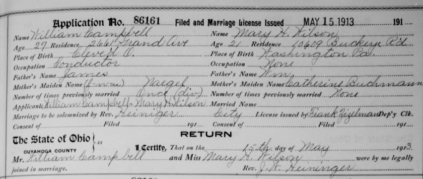 Campbell-Wilson Marriage